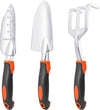3-teiliges Gartenwerkzeug-Set aus Aluminiumlegierung, Gartenschaufel, Pflanzkelle und Handrechen für Pflanzen, Umpflanzen und Bodenpflege
